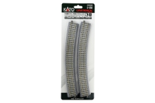 Kato 2-252 - H0 - Übergangsgleis mit Betonschwellen, gebogen, R790 mm 22,5° (4 Stück)